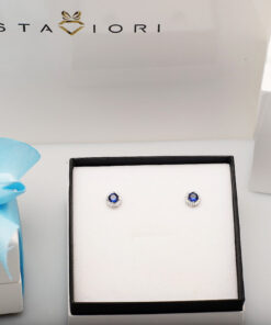 Alternativní pohled na Srebrne kolczyki z niebieską cyrkonią - KDK5330