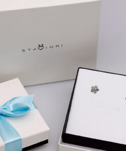 Alternativní pohled na Srebrne kolczyki markazytowe kwiatki - KDM4112