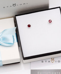 Alternativní pohled na Srebrne kolczyki z rubinami -  KDR4394