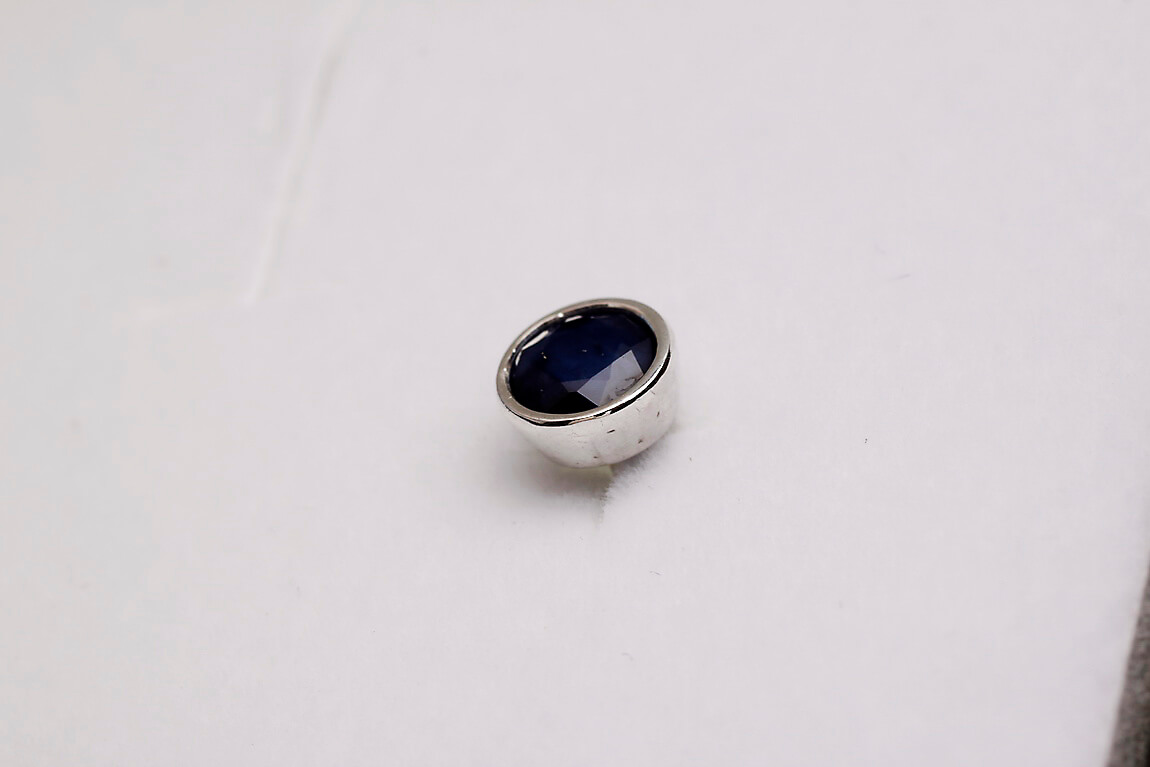 Srebrne kolczyki z naturalnymi szafirami - KDS4394S - Obrázek 5