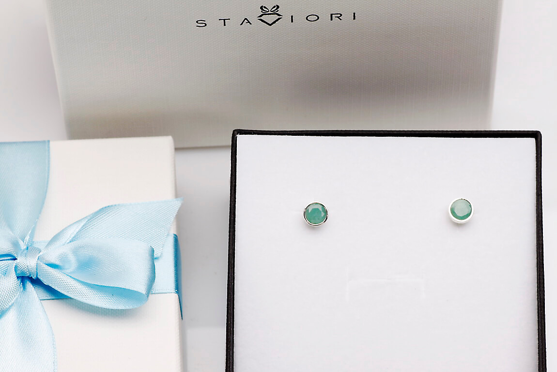 Srebrne kolczyki z naturalnymi szmaragdami - KDS4394 - Obrázek 8