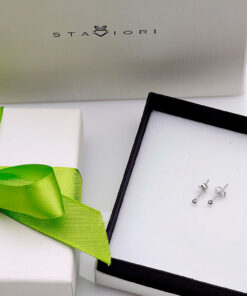 Alternatywny widok Srebrne malutkie kolczyki kuleczki 2mm