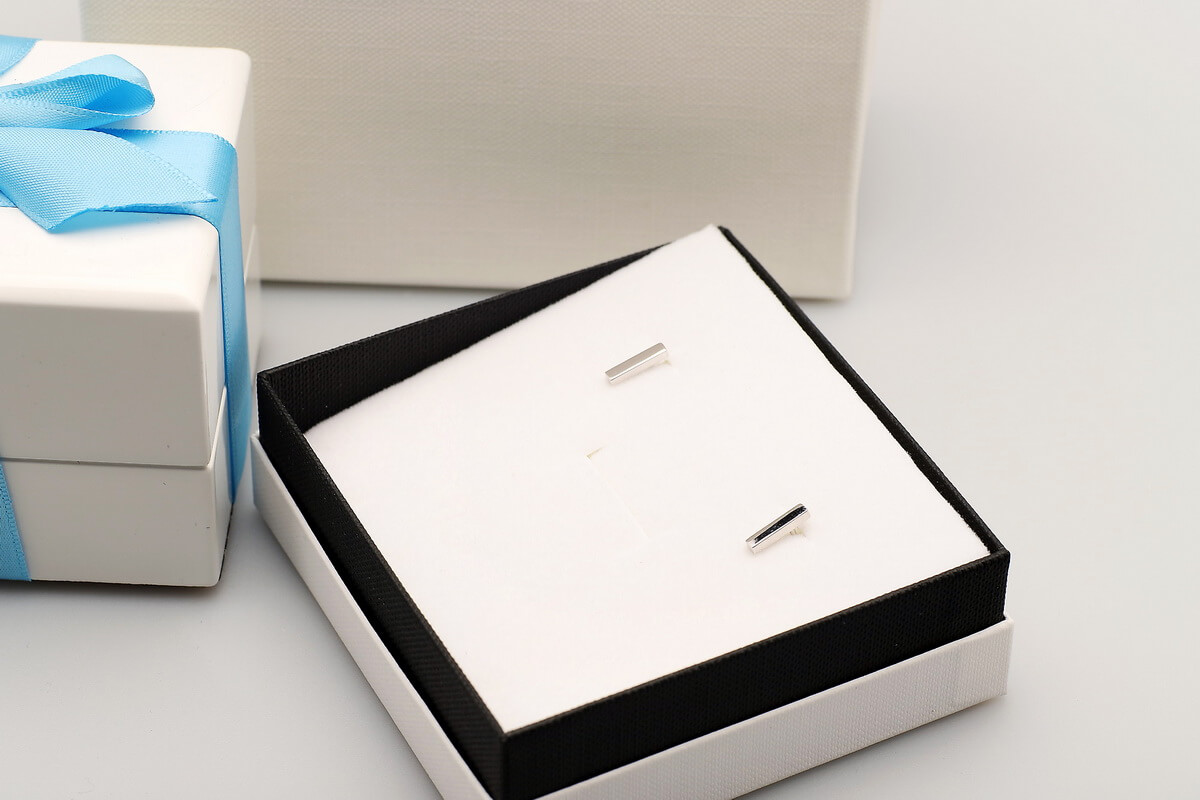 Srebrne minimalistyczne kolczyki pałeczki minimalistyczne - KSC6204 - Obrázek 6