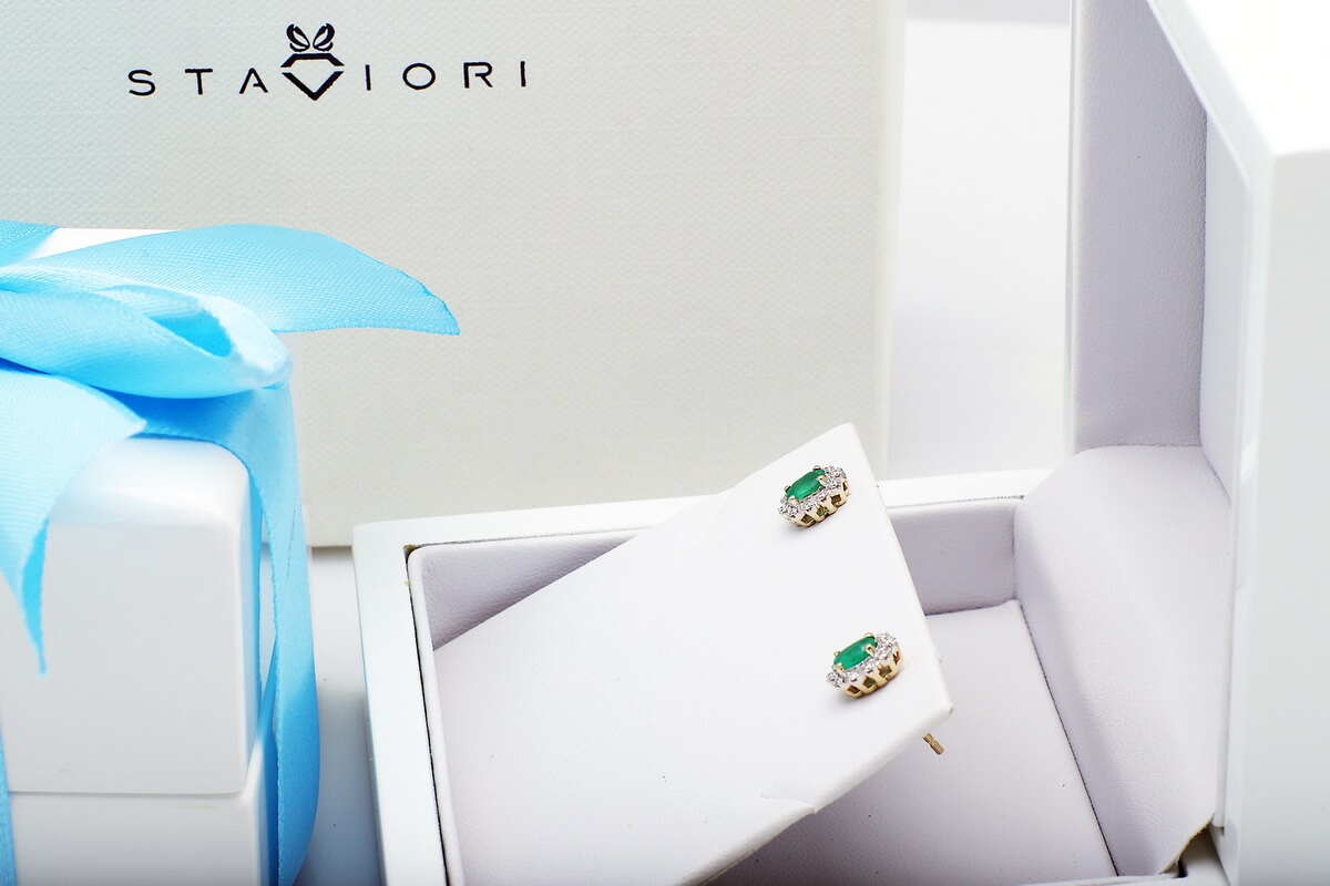 Kolczyki ze szmaragdami i diamentami - Image 6