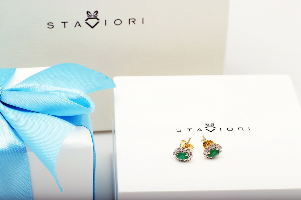 Kolczyki ze szmaragdami i diamentami - Image 8