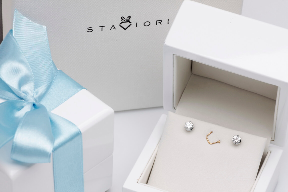 Exclusive | Kolczyki z brylantami 0,50ct z białego i żółtego złota 750 - obrazek 2