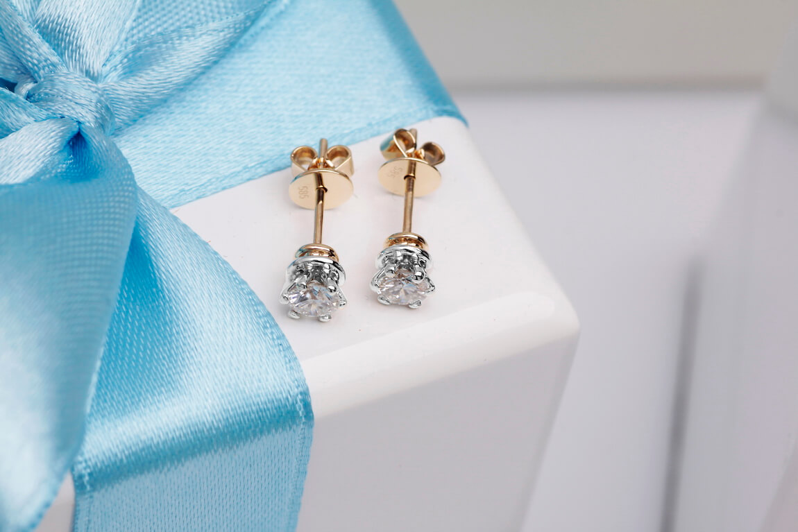 Exclusive | Kolczyki z brylantami 0,50ct z białego i żółtego złota 750 - obrazek 6