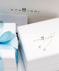 Alternatywny widok Kolczyki wiszące z diamentami bagietowymi