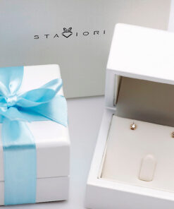 Alternatywny widok Cudne małe złote kolczyki z diamentami 0,10ct