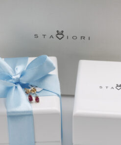 Alternative Ansicht von Kolczyki złote z rubinami i diamentami