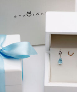 Alternatywny widok Exclusive | kolczyki łezki z białego złota z topazami i brylantami