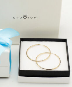 Alternative view of Złote kolczyki duże koła 4cm