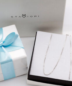 Alternative Ansicht von łańcuszek SPIGA z białego złota 585, długość 42cm / 50cm