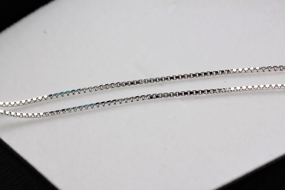 Srebrny łańcuszek kostka srebro rodowane 925 | 42cm - obrazek 7