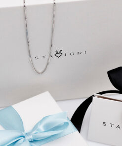 Alternatywny widok Srebrny łańcuszek rodowany KOSTKA WENECKA szerokość 1,2mm długość 45cm / 50cm