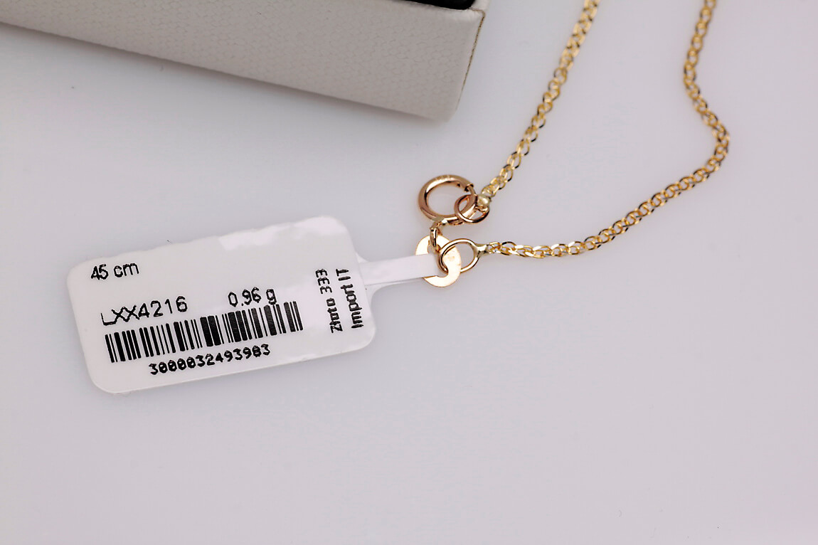 Złoty łańcuszek 333 splot typu pancerka (curb chain) 45cm - Image 6