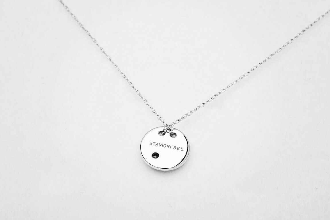 Naszyjnik z brylantem w białym złocie - obrazek 5