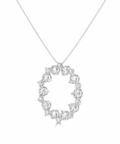 Alternatywny widok Naszyjnik w 18-karatowego złota z brylantami w okręgu