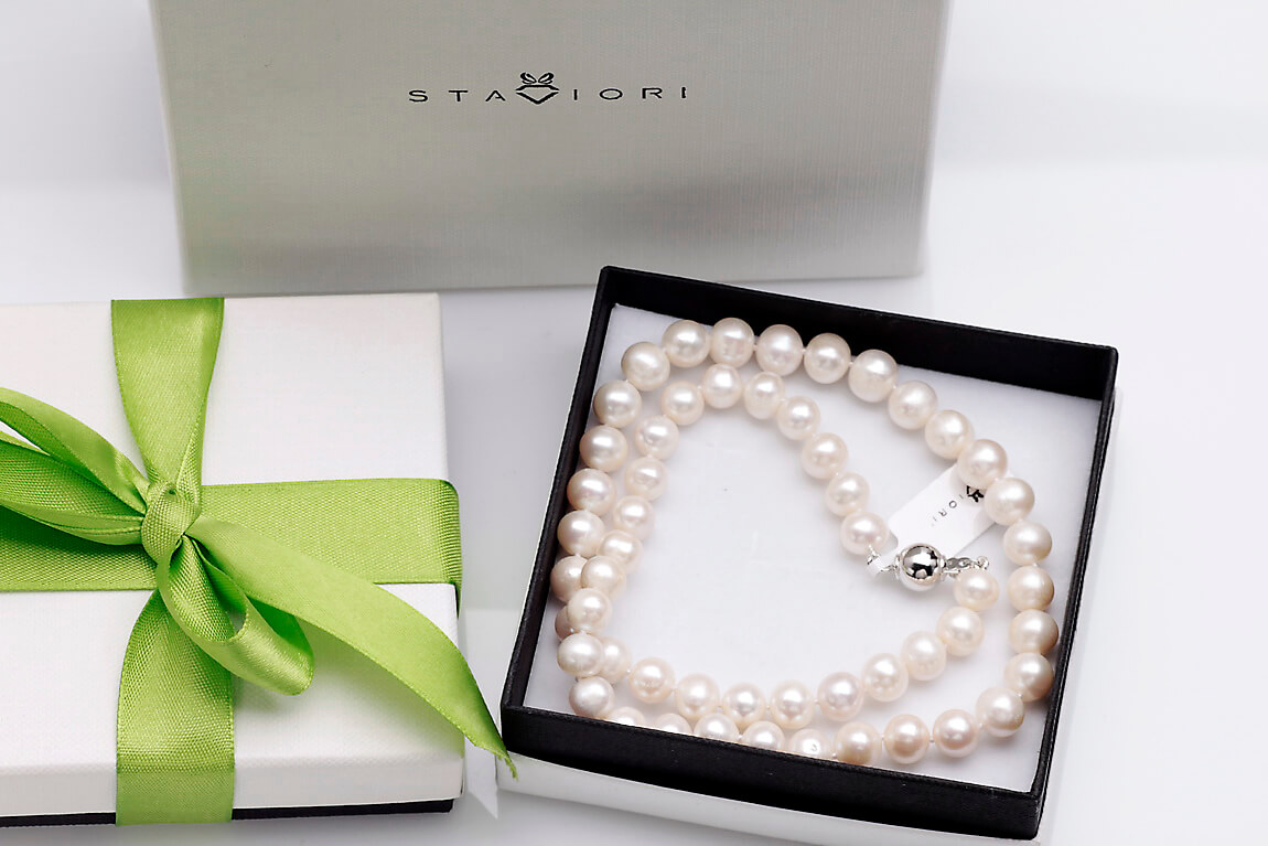 Perły naturalne 8-9mm ze srebrem NSN3453 | 42, 45, 50, 55 cm - Image 4