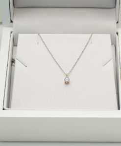 Alternatywny widok Naszyjnik złoty z brylantem 0,15ct biały lub żółty łańcuszek