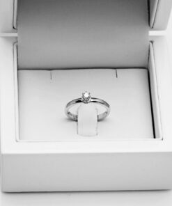 Alternative Ansicht von Przepiękny pierścionek zaręczynowy 0,10ct G/Si w białym złocie