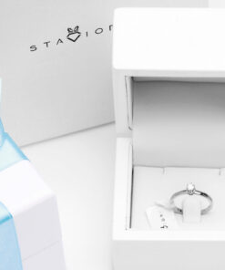 Alternatywny widok Piękny pierścionek zaręczynowy z diamentem 0.15ct