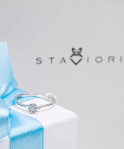 Alternatywny widok Exclusive | delikatny pierścionek brylantowy w białym złocie 750