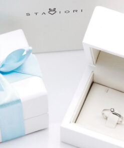 Alternative Ansicht von pierścionek w białym złocie z czarnym diamentem 0,10ct