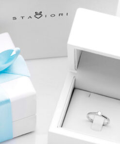 Alternatywny widok klasyczny pierścionek zaręczynowy z brylantem 0,15ct