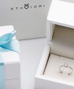 Alternatywny widok Exclusive | klasyczny pierścionek zaręczynowy 0,50ct w białym złocie 0,750