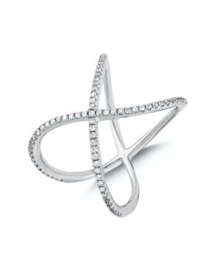 Alternativní pohled na Exclusive | piękny nowoczesny pierścionek brylantowy w 18-karatowym złocie