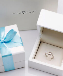 Alternative Ansicht von Exclusive | pierścionek zaręczynowy z brylantem 0,25ct różowe i białe złoto 750