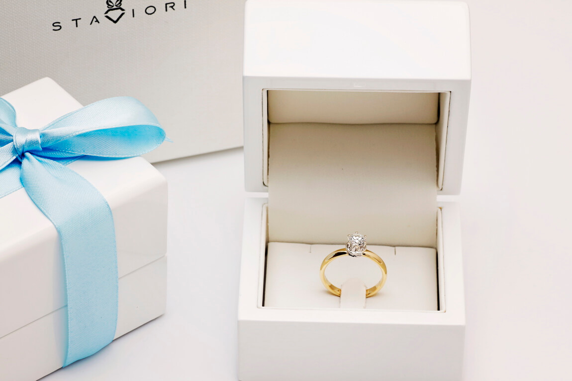 Exclusive | pierścionek zaręczynowy idealny - 0,50ct w złocie 750 – Bild 4