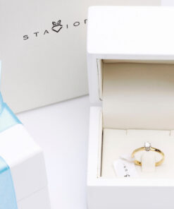 Alternatywny widok Piękny klasyczny pierścionek zaręczynowy z brylantem 0,15ct G/Si