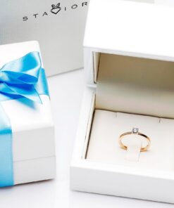 Alternative Ansicht von Staviori® Must Have | idealny pierścionek zaręczynowy złoto 585 koszyczek i brylant 0,20ct