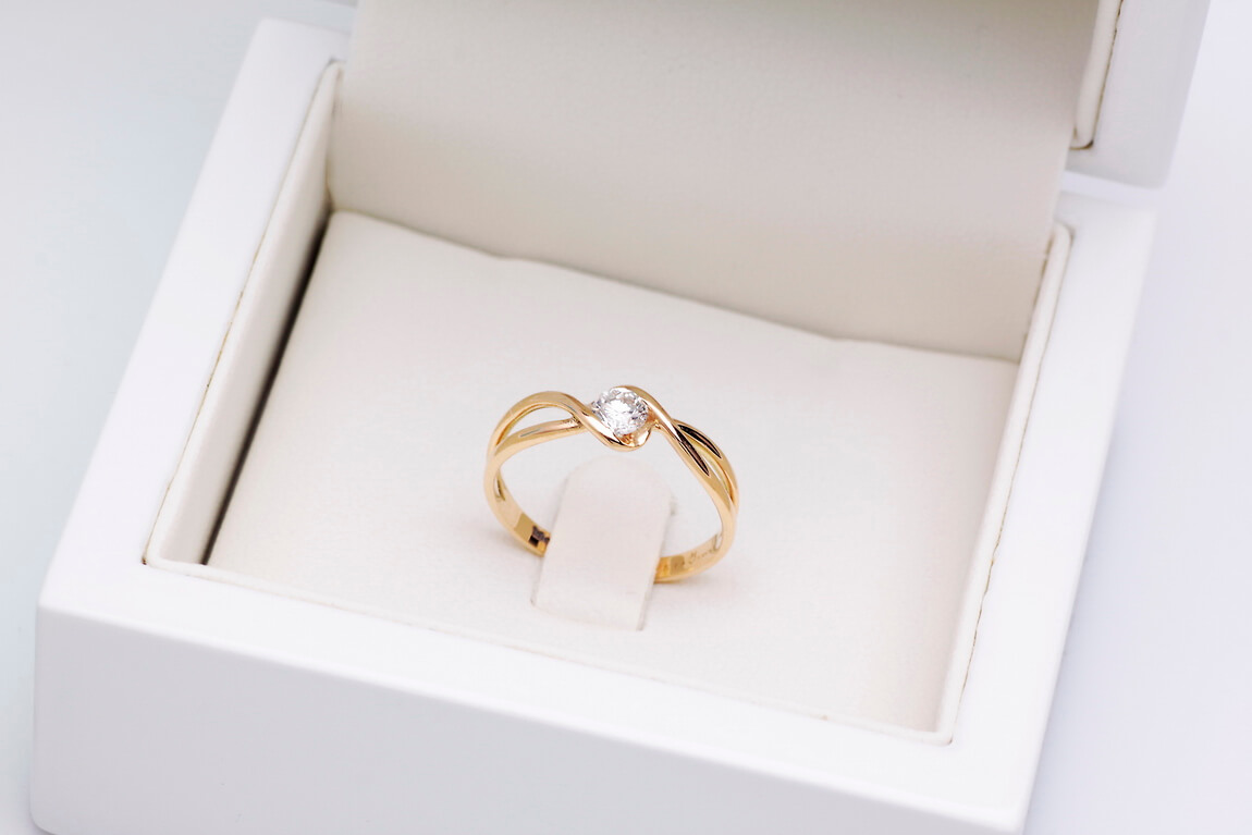 Staviori | pierścionek zaręczynowy z żółtego złota z brylantem 0,20ct - Obrázek 5