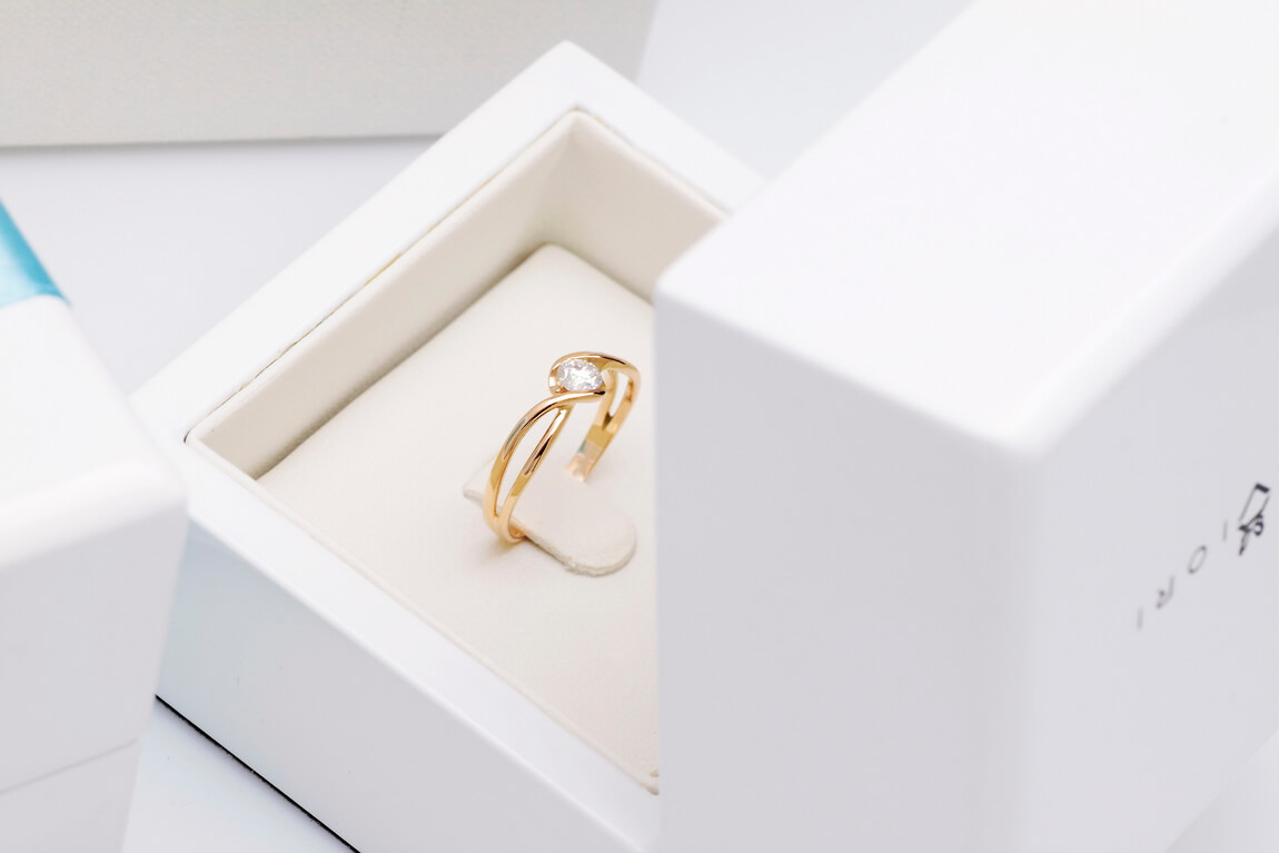 Staviori | pierścionek zaręczynowy z żółtego złota z brylantem 0,20ct - Obrázek 7