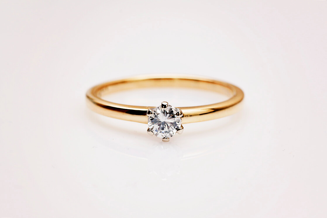 Staviori | Piękny klasyczny zaręczynowy pierścionek z brylantem 0,25ct G/Si1 - Image 2