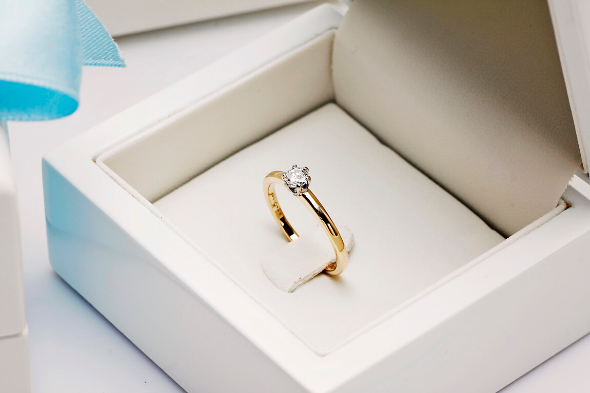 Staviori | Piękny klasyczny zaręczynowy pierścionek z brylantem 0,25ct G/Si1 - Image 5