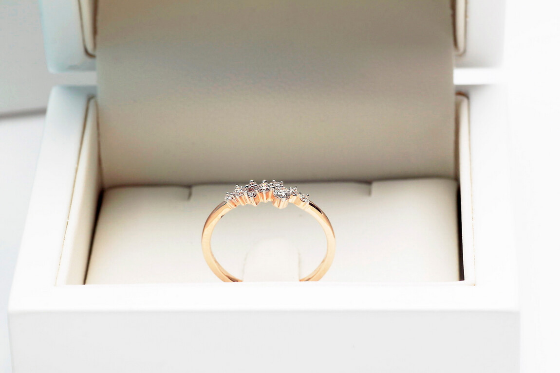 Exclusive | Pierścionek zaręczynowy z diamentami żółte złoto 585 - obrazek 5