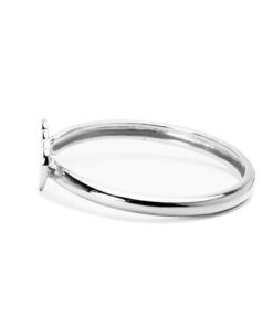 Alternativní pohled na Srebrny pierścionek otwarty z dwoma serduszkami