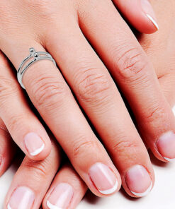 Alternative Ansicht von pierścionek srebrny z kulkami