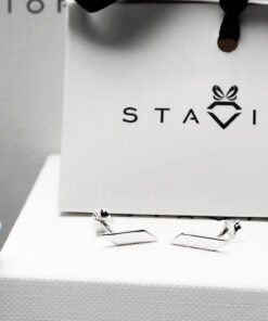 Alternative Ansicht von srebrne kolczyki minimalistyczne