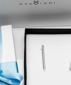 Alternatywny widok Srebrne kolczyki pałeczki | srebro rodowane 925