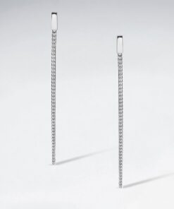 Alternatywny widok Srebrne długie wiszące kolczyki | srebrne