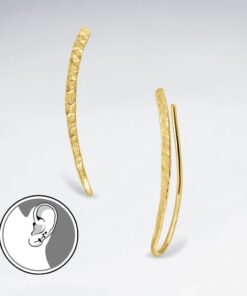 Alternative Ansicht von Srebrne kolczyki / mankiety pozłacane młotkowane | złote