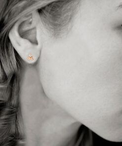 Alternativní pohled na Srebrne kolczyki pokryte różowym złotem z cyrkoniami