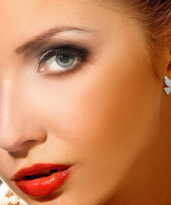 Alternative view of Srebrne kolczyki motylki z cyrkonią - KDC2924