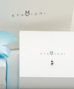 Alternative Ansicht von wisiorek z białego złota z ametystem i diamentami