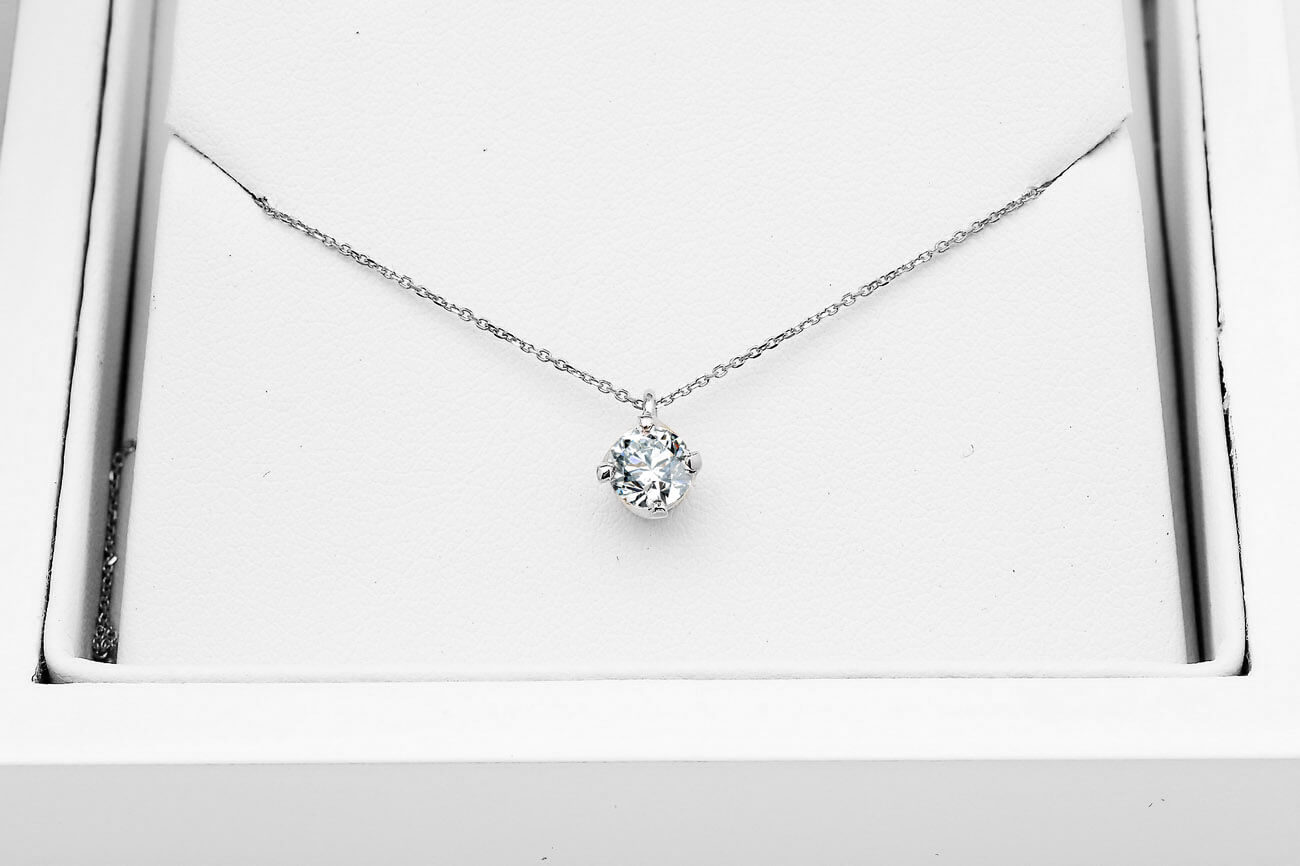 Exclusive | naszyjnik w białym złocie z brylantem laboratoryjnym F/VS1 0,50ct – Bild 6